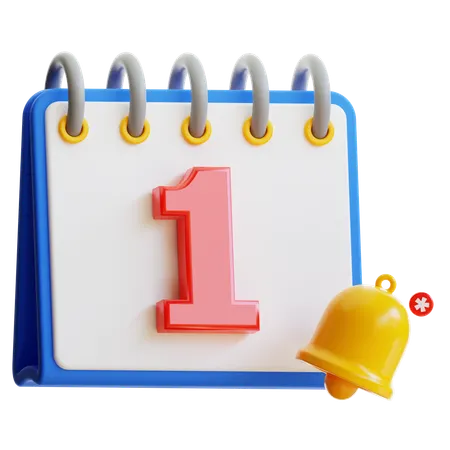 Calendar Day 1  3D Icon