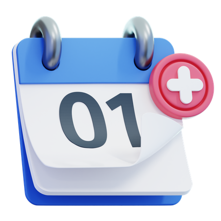 Calendar day 1  3D Icon