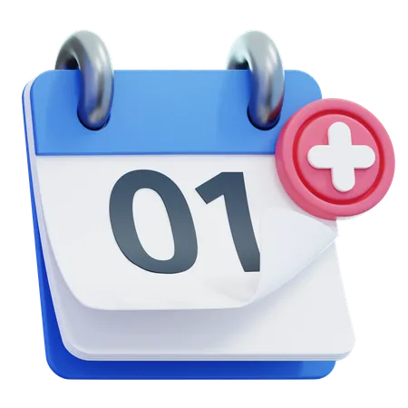 Calendar day 1  3D Icon