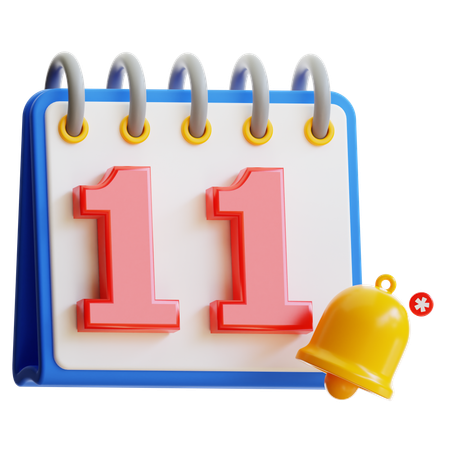 Calendar Day 11  3D Icon