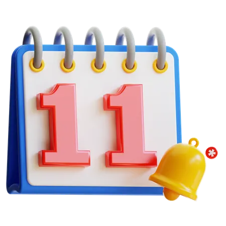 Calendar Day 11  3D Icon
