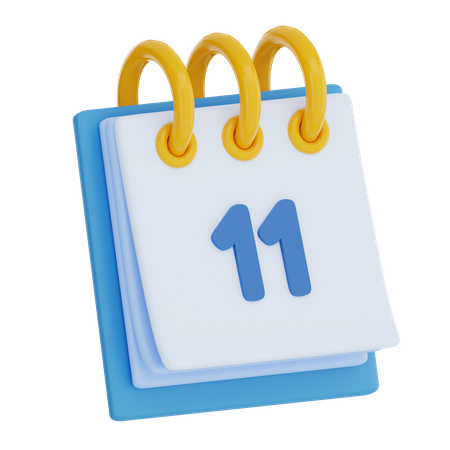 Calendar Day 11  3D Icon