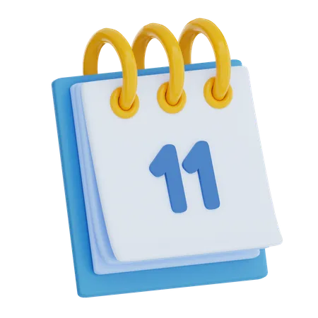 Calendar Day 11  3D Icon