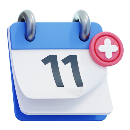 Calendar day 11  3D Icon