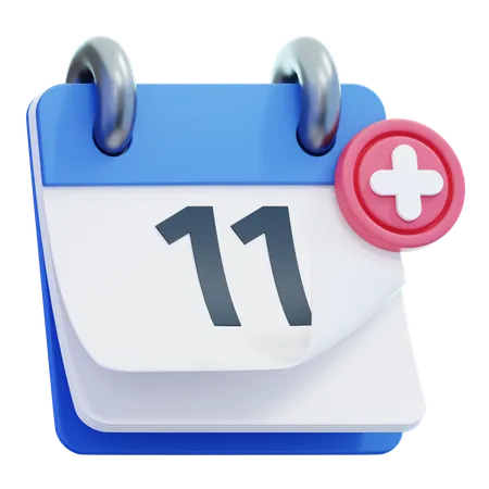 Calendar day 11  3D Icon