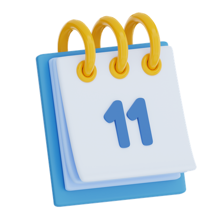 Calendar Day 11  3D Icon