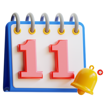Calendar Day 11  3D Icon