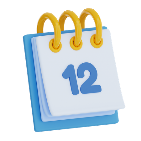 Calendar Day 12  3D Icon