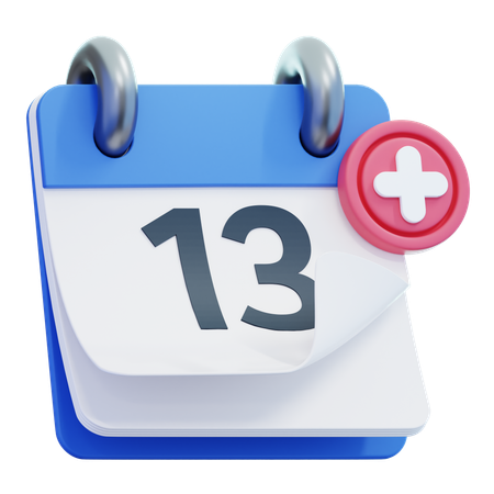 Calendar day 13  3D Icon