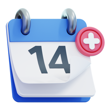 Calendar day 14  3D Icon