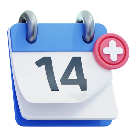 Calendar day 14  3D Icon