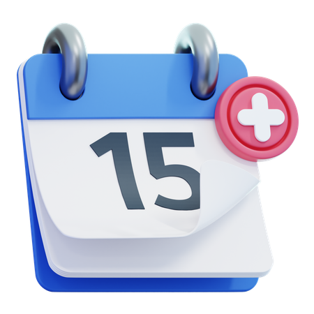 Calendar day 15  3D Icon