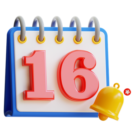 Calendar Day 16  3D Icon