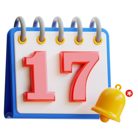 Calendar Day 17  3D Icon