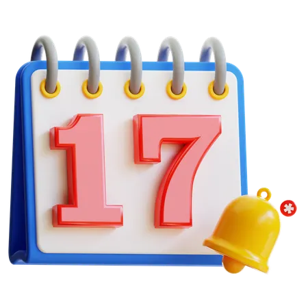Calendar Day 17  3D Icon