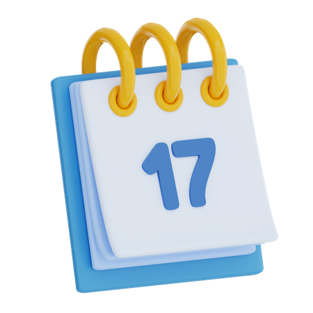 Calendar Day 17  3D Icon