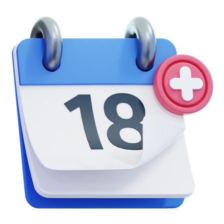 Calendar day 18  3D Icon