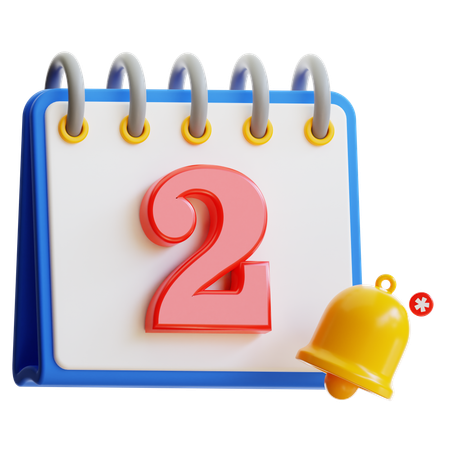 Calendar Day 2  3D Icon