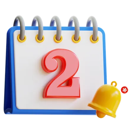 Calendar Day 2  3D Icon