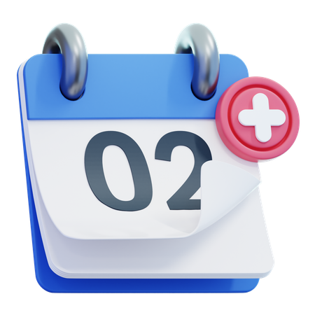 Calendar day 2  3D Icon