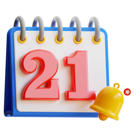 Calendar Day 21  3D Icon