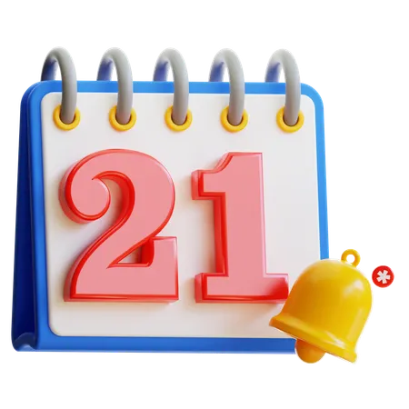 Calendar Day 21  3D Icon