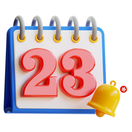 Calendar Day 23  3D Icon