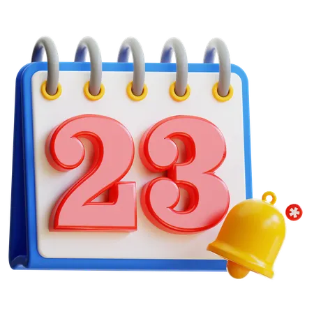 Calendar Day 23  3D Icon