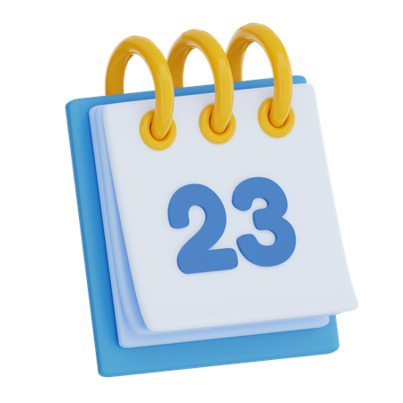 Calendar Day 23  3D Icon