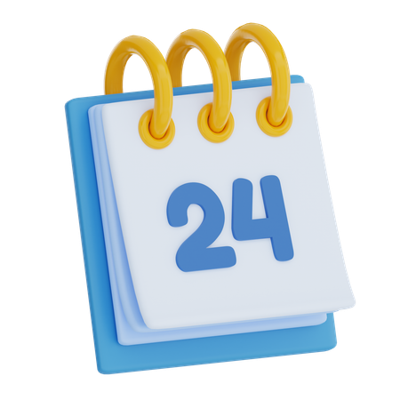 Calendar Day 24  3D Icon