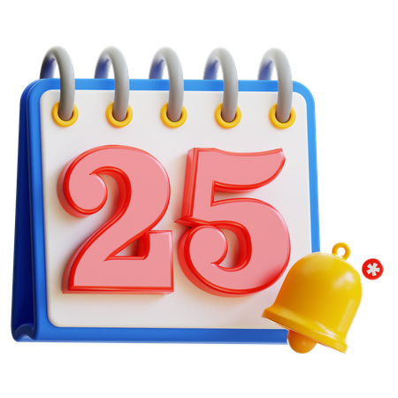 Calendar Day 25  3D Icon