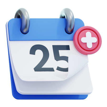 Calendar day 25  3D Icon