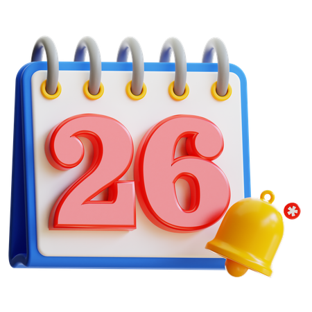 Calendar Day 26  3D Icon