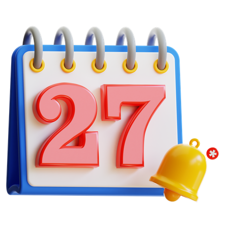 Calendar Day 27  3D Icon