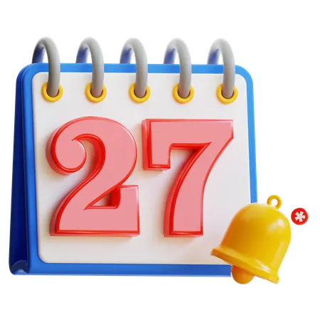 Calendar Day 27  3D Icon