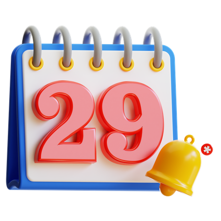 Calendar Day 29  3D Icon