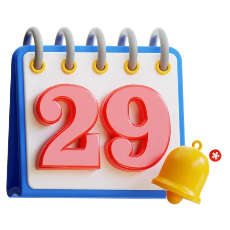 Calendar Day 29  3D Icon