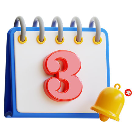 Calendar Day 3  3D Icon