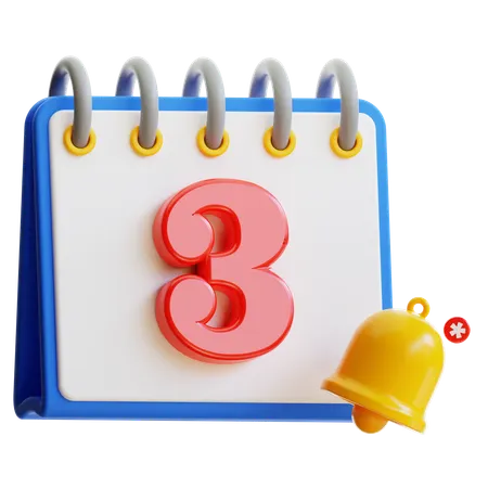 Calendar Day 3  3D Icon