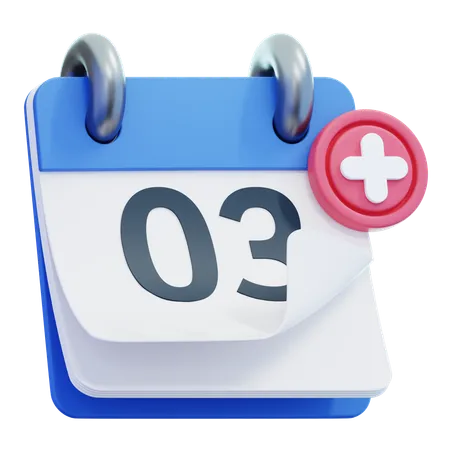 Calendar day 3  3D Icon