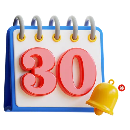 Calendar Day 30  3D Icon