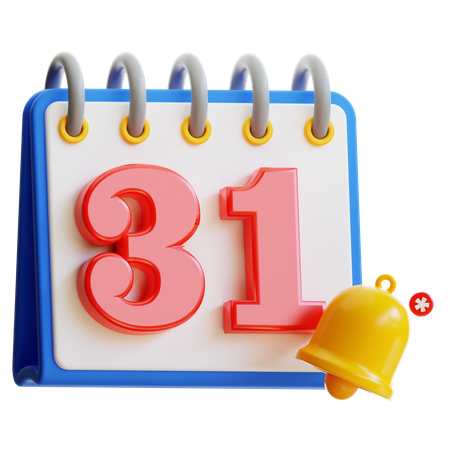 Calendar Day 31  3D Icon