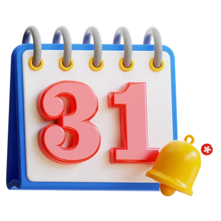 Calendar Day 31  3D Icon