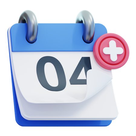 Calendar day 4  3D Icon