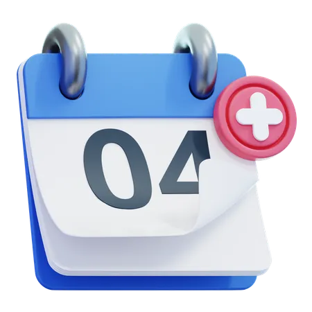 Calendar day 4  3D Icon