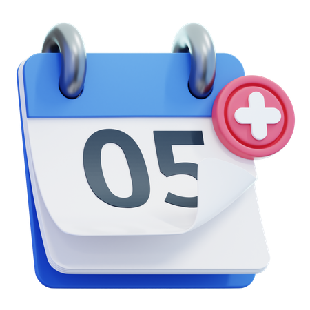 Calendar day 5  3D Icon