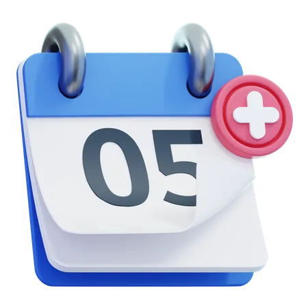 Calendar day 5  3D Icon