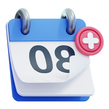 Calendar day 8  3D Icon