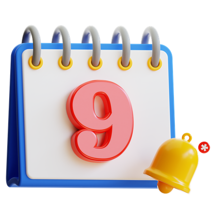 暦日9日目  3D Icon