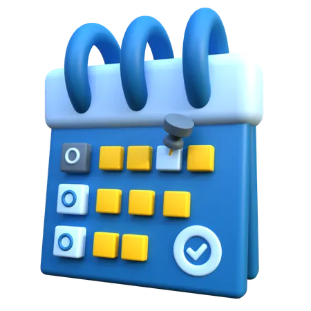 3 D Calendar Icon To Find Out Business Deadlines 3D Icon